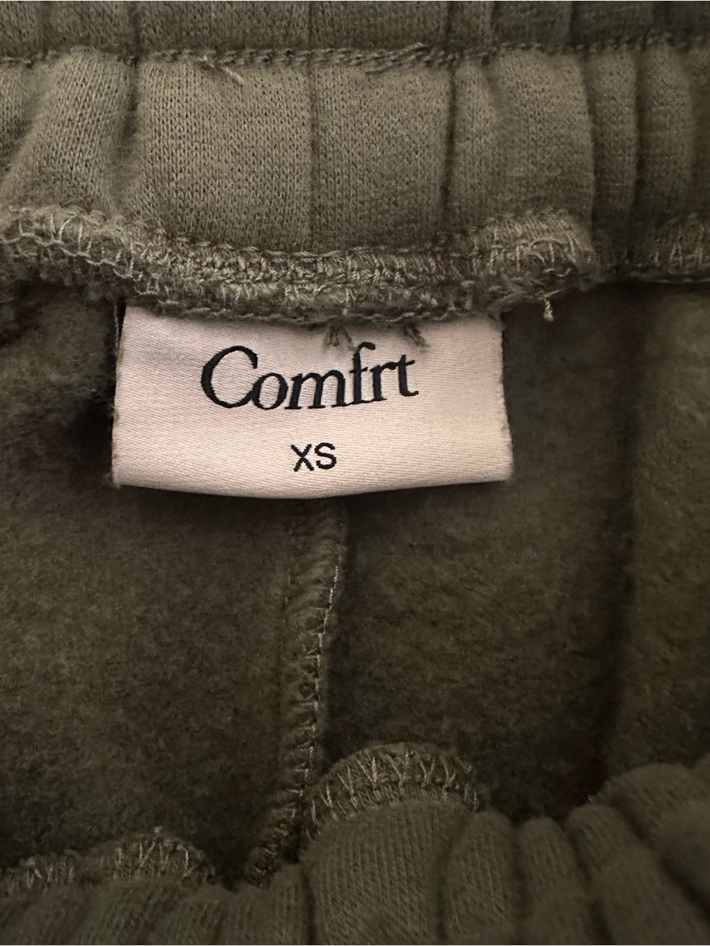 Comfrt Classic High-Waist Olive Green Comfy Core Jogger/Sweatpants size XS - Picture 5 of 5